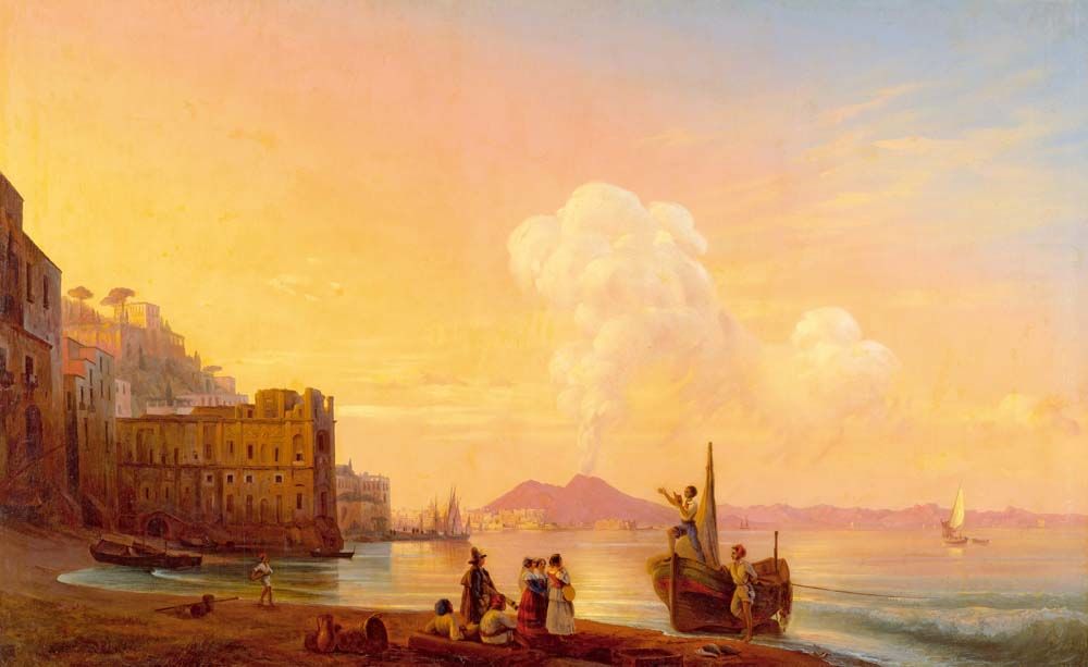 Naples avec un poète parmi les pêcheurs - Ivan Aïvazovski
