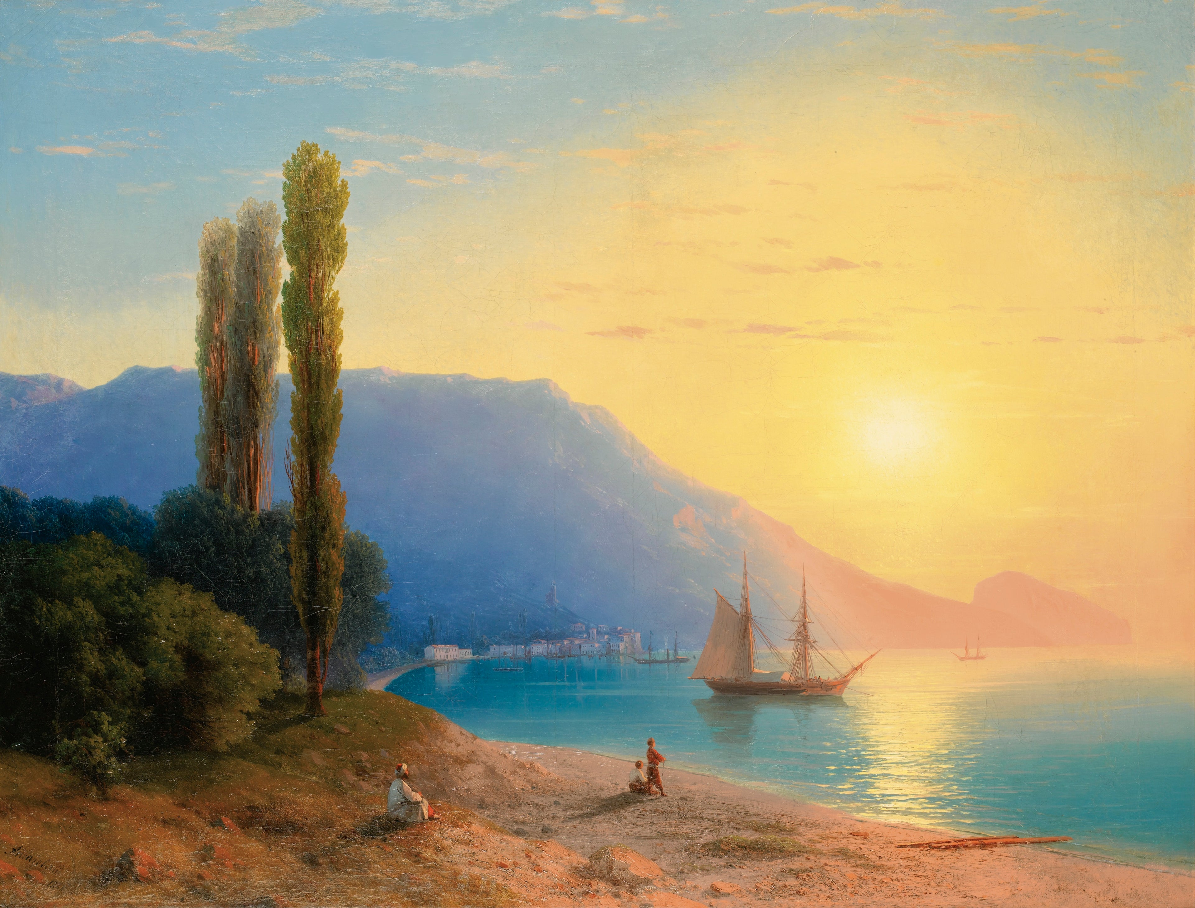 Coucher de soleil sur Yalta - Ivan Aïvazovski