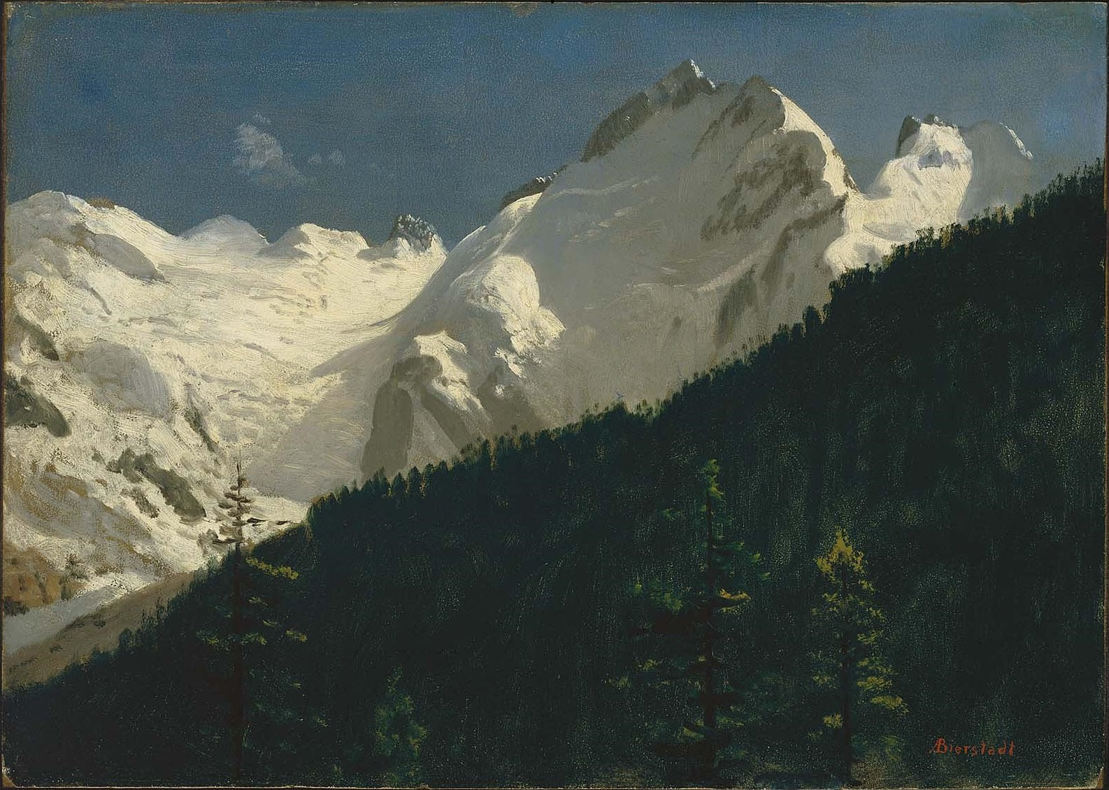 Piz Bernina, Suisse - Albert Bierstadt