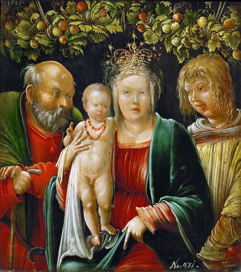 La Sainte Famille avec un ange - Albrecht Altdorfer