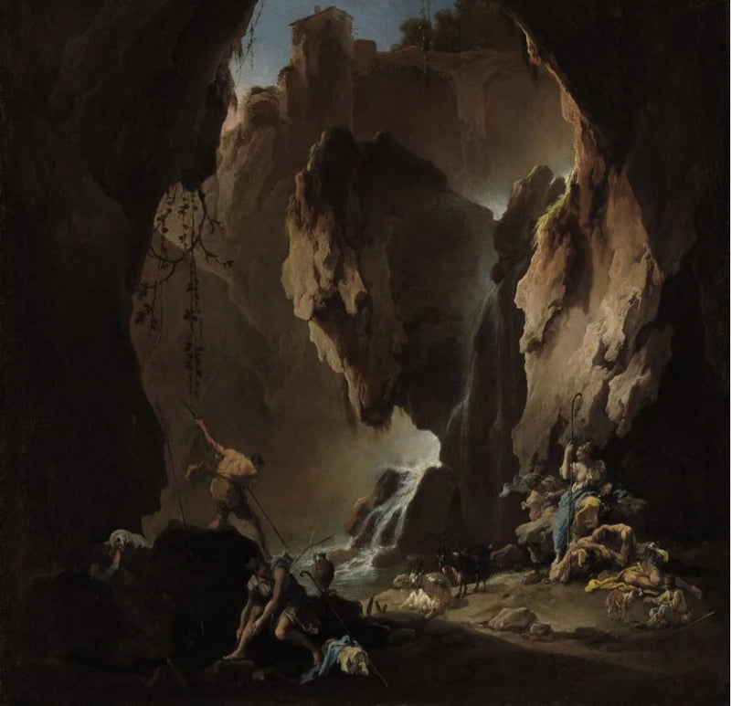 Des bergers dans une grotte - Alessandro Magnasco