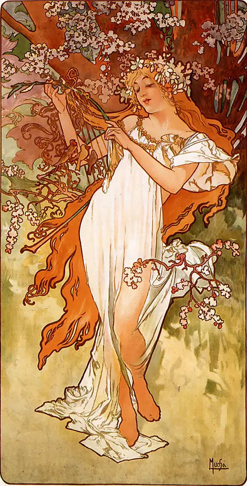 Kevät - Alphonse Mucha
