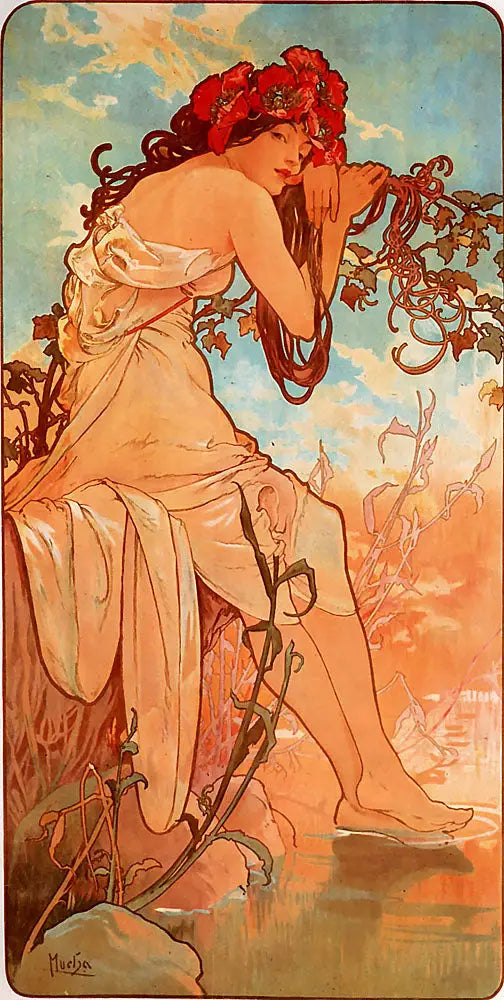 Kesä - Alphonse Mucha