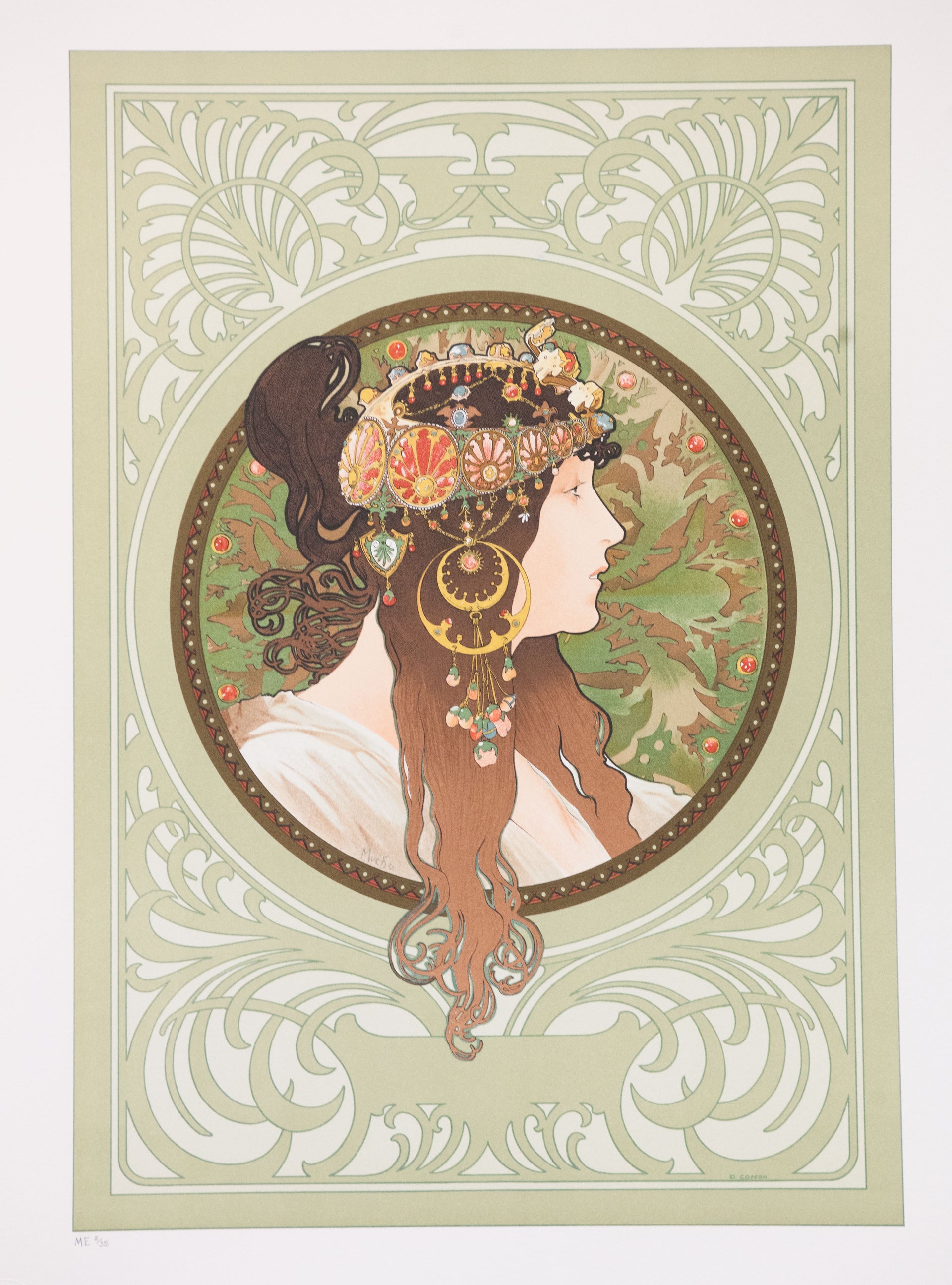 Tête byzantine : la Brune — Alphonse Mucha