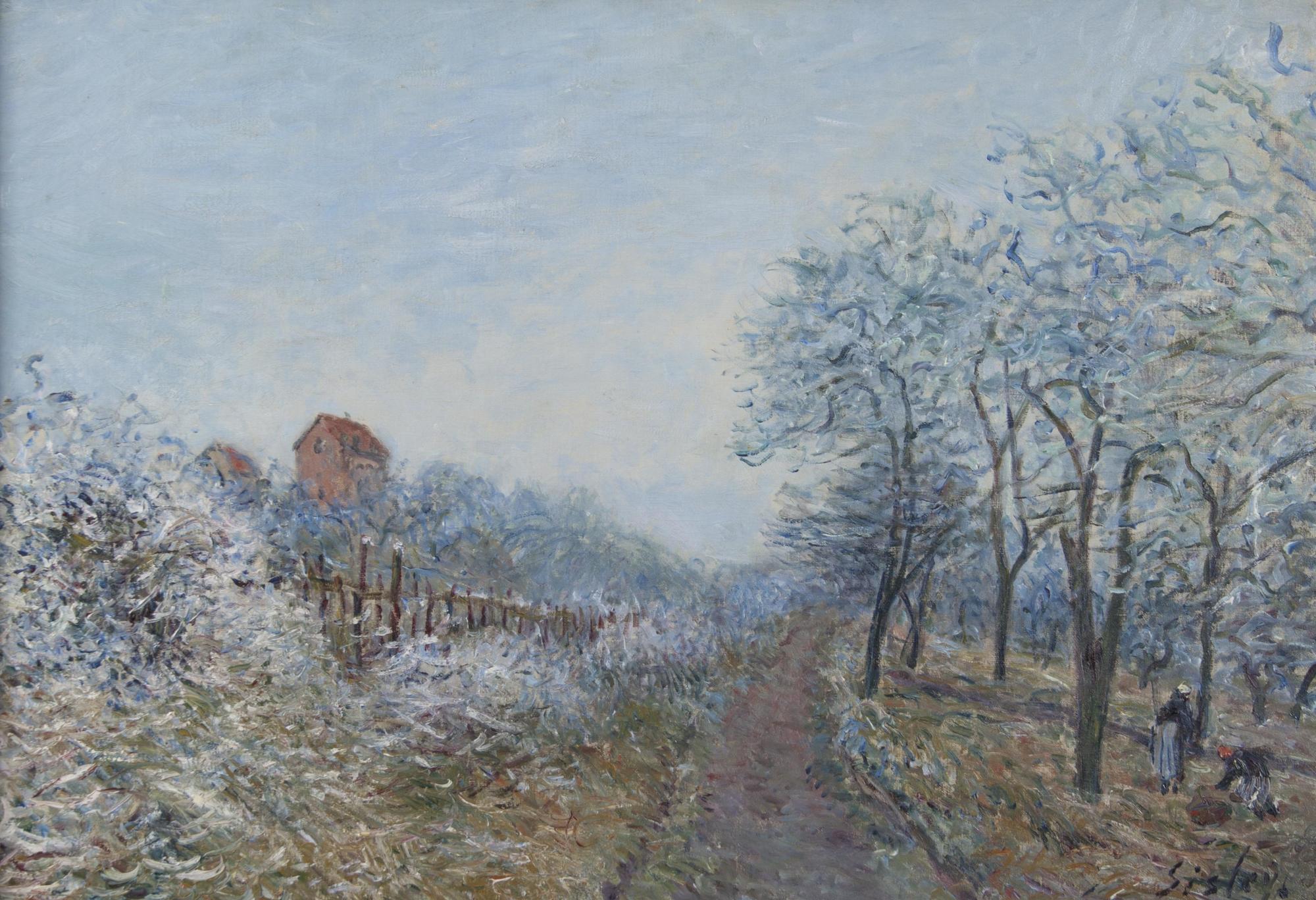 Reproduction du tableau « Le Givre à Veneux - Alfred Sisley » par Alpha Reproduction en peinture à l’huile