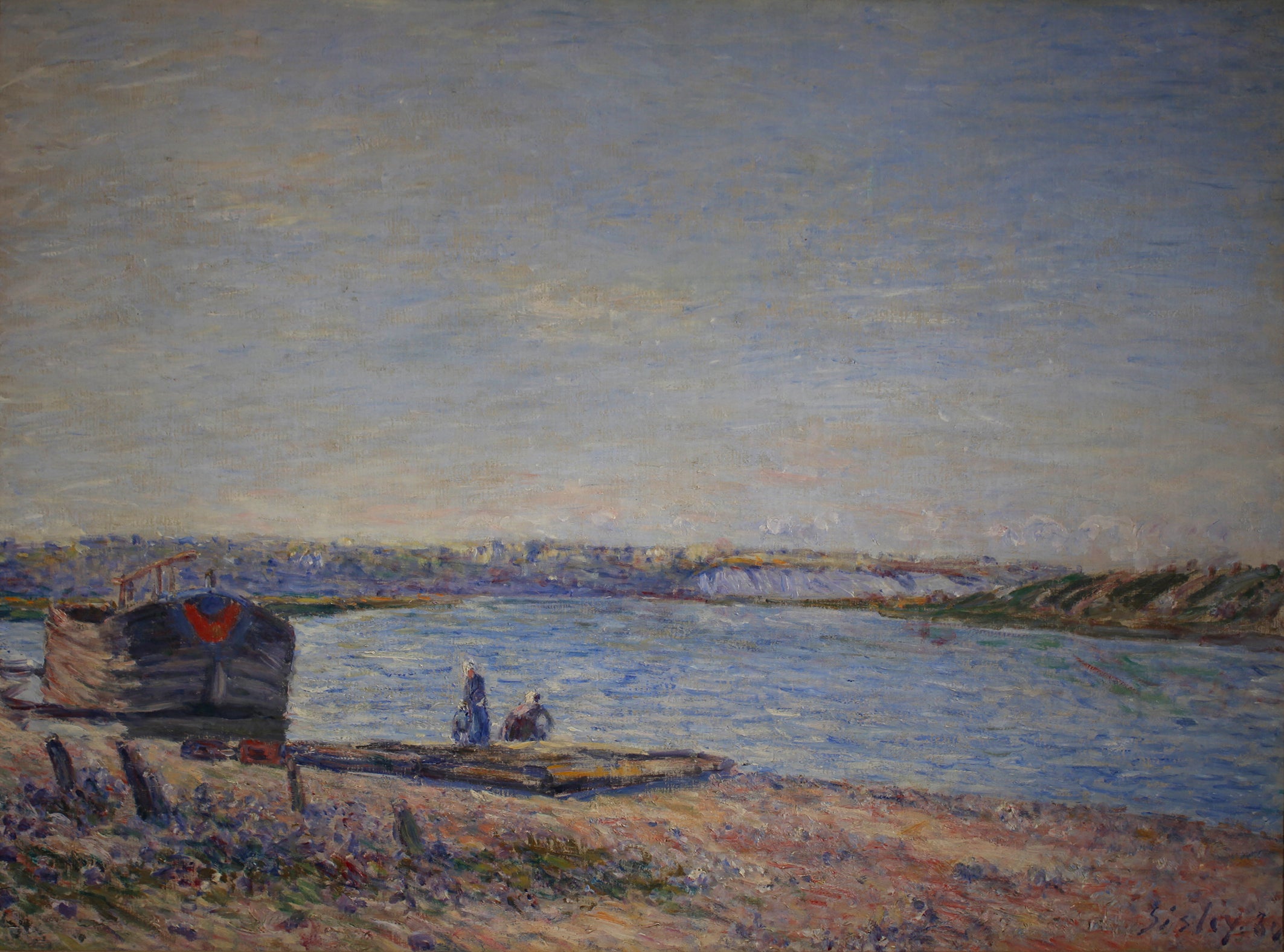 Reproduction du tableau « Les Côteaux de Veneux, vu de Saint Mammès - Alfred Sisley » par Alpha Reproduction en peinture à l’huile