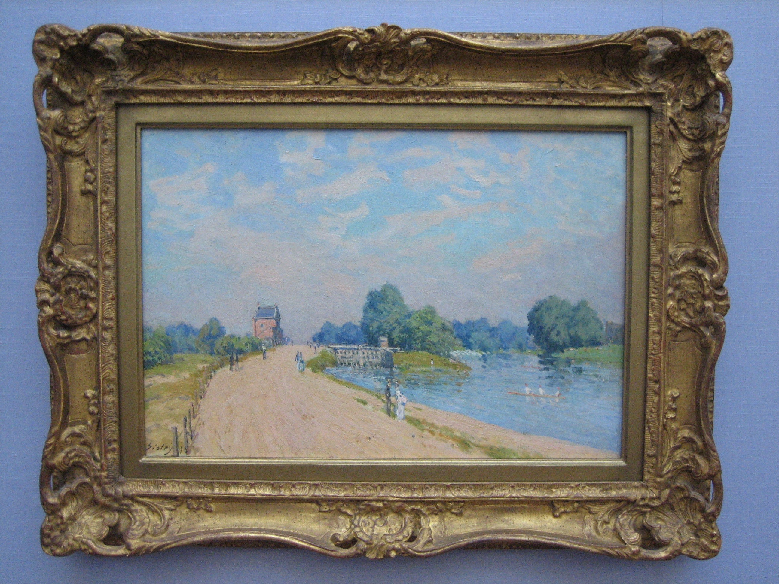 Reproduction du tableau « La Route de Hampton Court à Molesey - Alfred Sisley » par Alpha Reproduction en peinture à l’huile