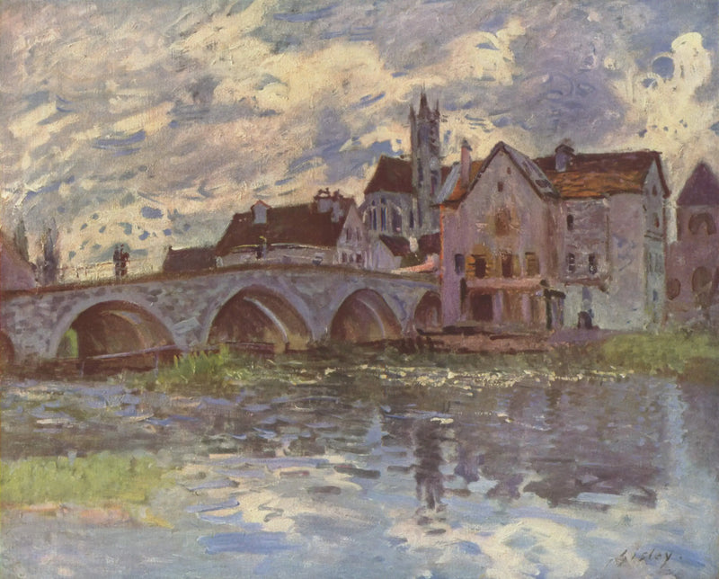 Moretin silta, myrskyefekti - Alfred Sisley
