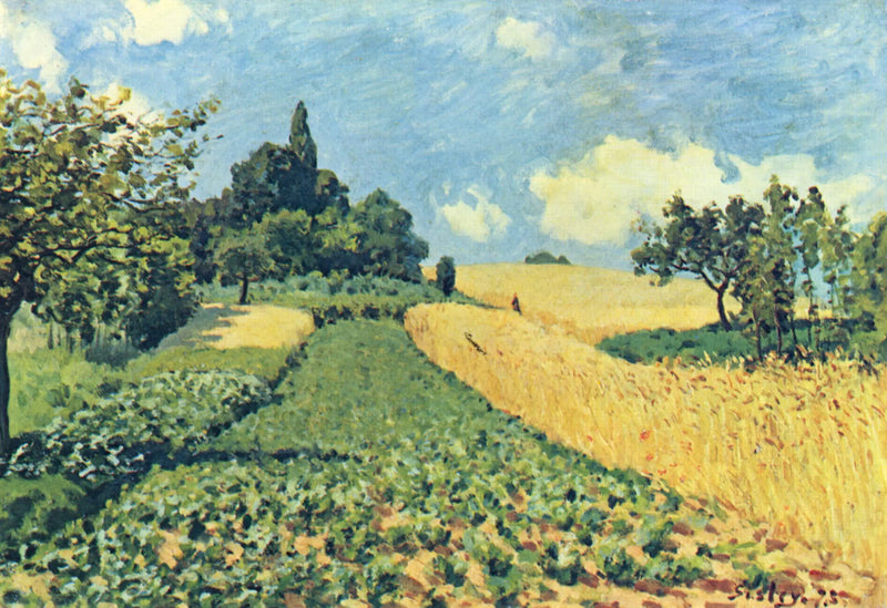 Viljapellot Argenteuilin korkeuksilla - Alfred Sisley