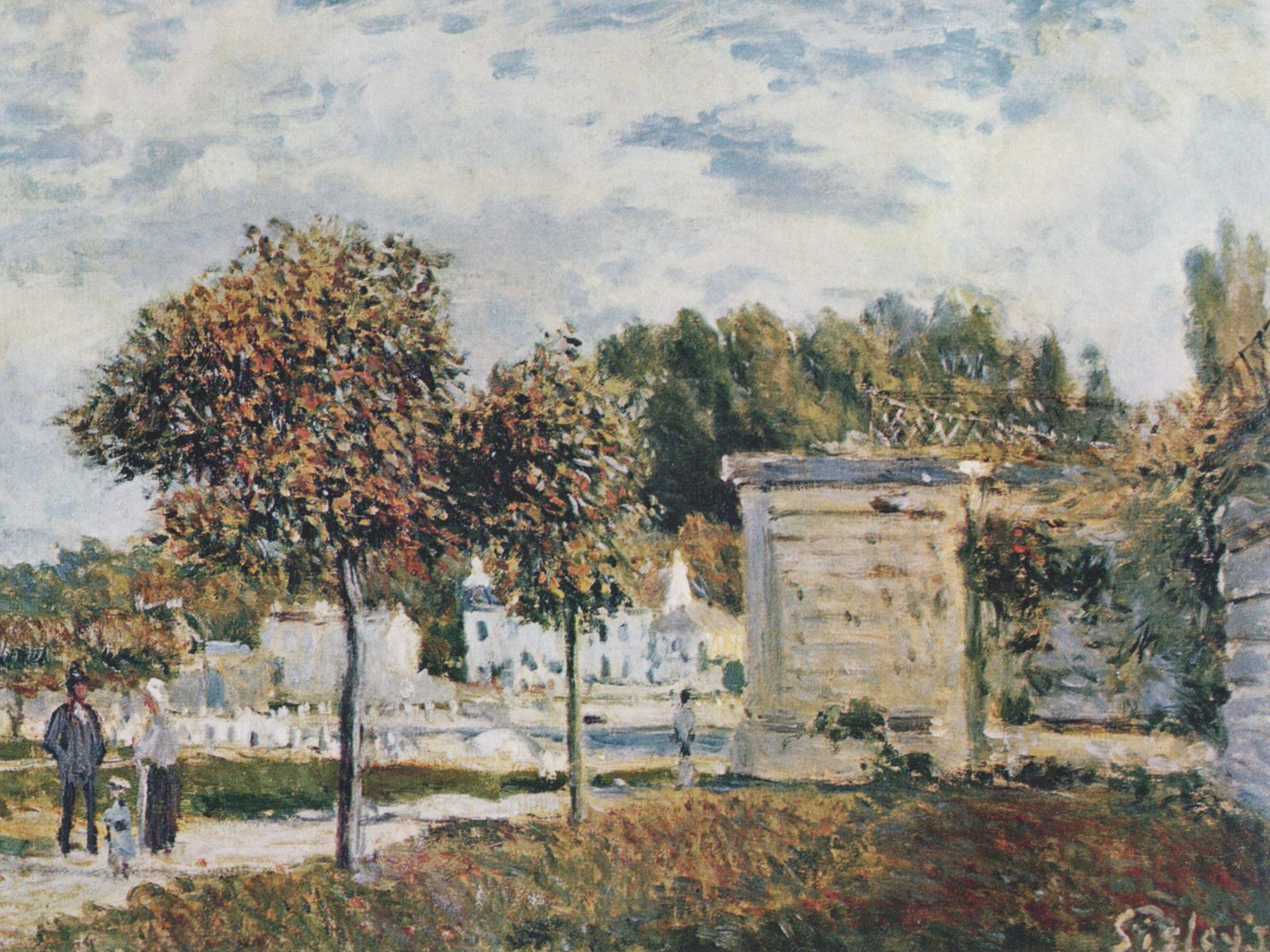 Reproduction du tableau « Bassin de Marly - Alfred Sisley » par Alpha Reproduction en peinture à l’huile
