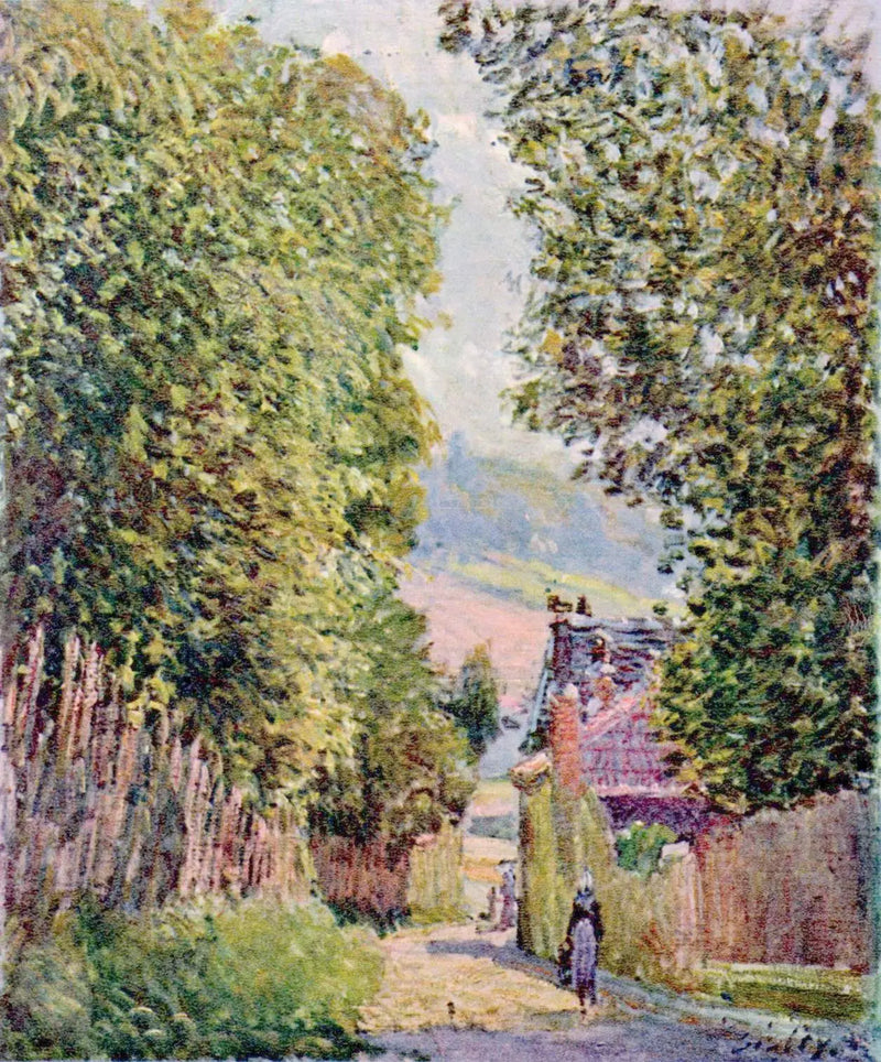 Katu Louveciennesissa - Alfred Sisley
