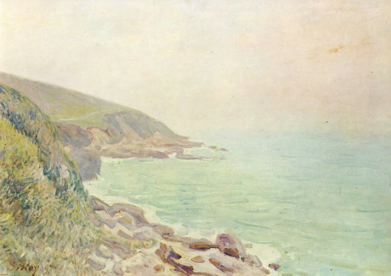 Walesin rannikko sumussa - Alfred Sisley