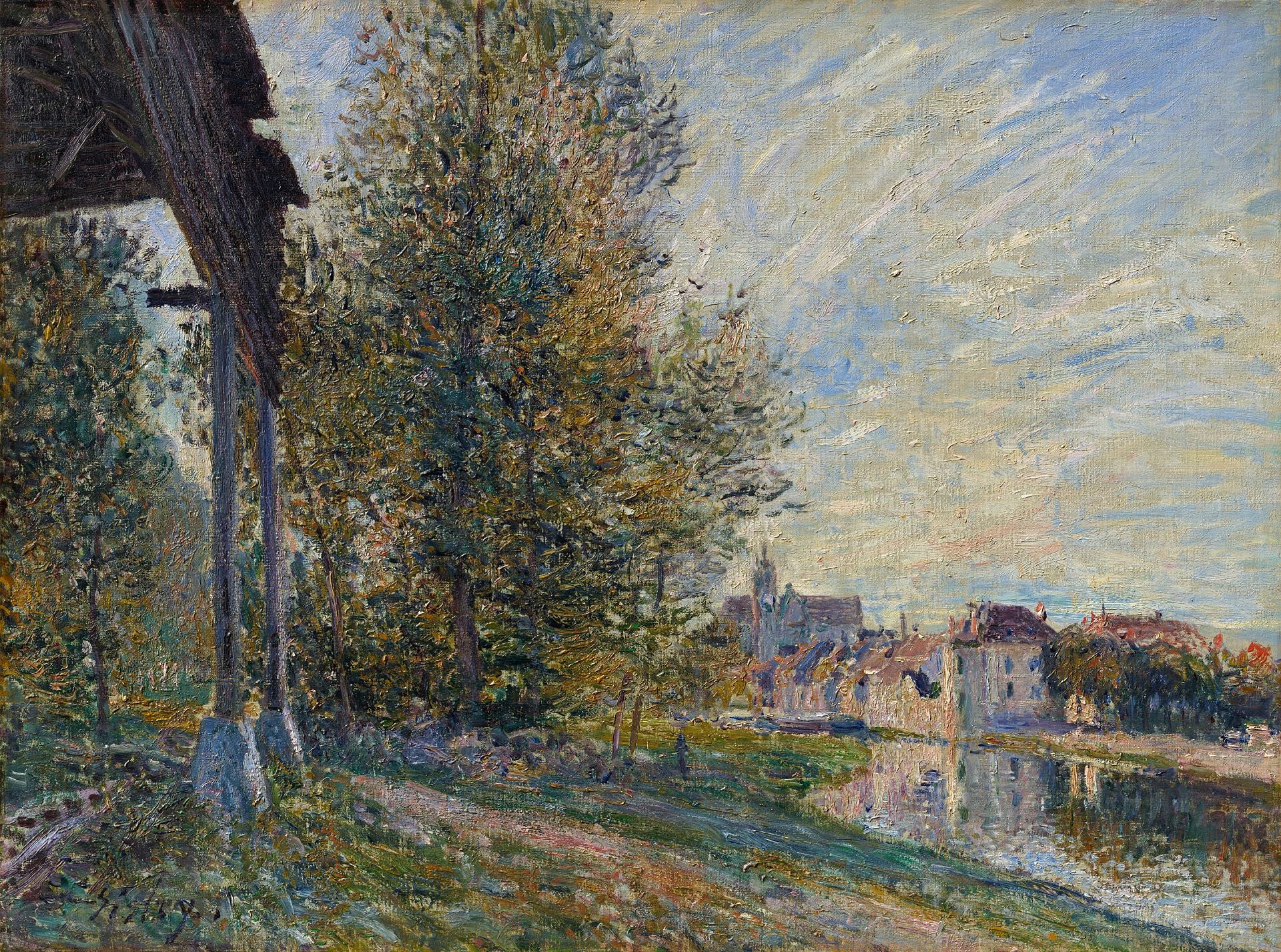 Reproduction du tableau « Près de Moret-sur-Loing - Alfred Sisley » par Alpha Reproduction en peinture à l’huile