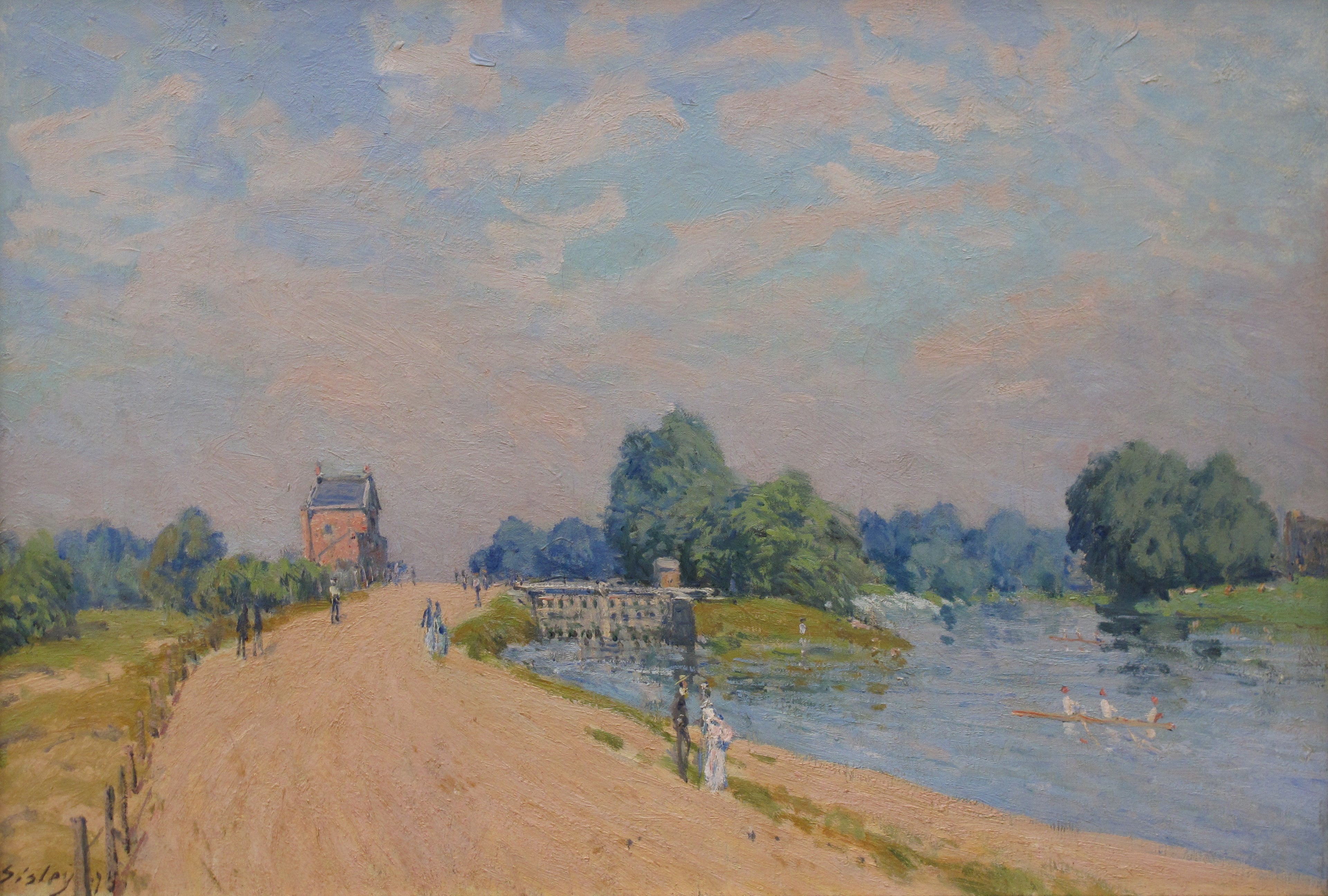 Reproduction du tableau « La Route de Hampton Court à Molesey - Alfred Sisley » par Alpha Reproduction en peinture à l’huile