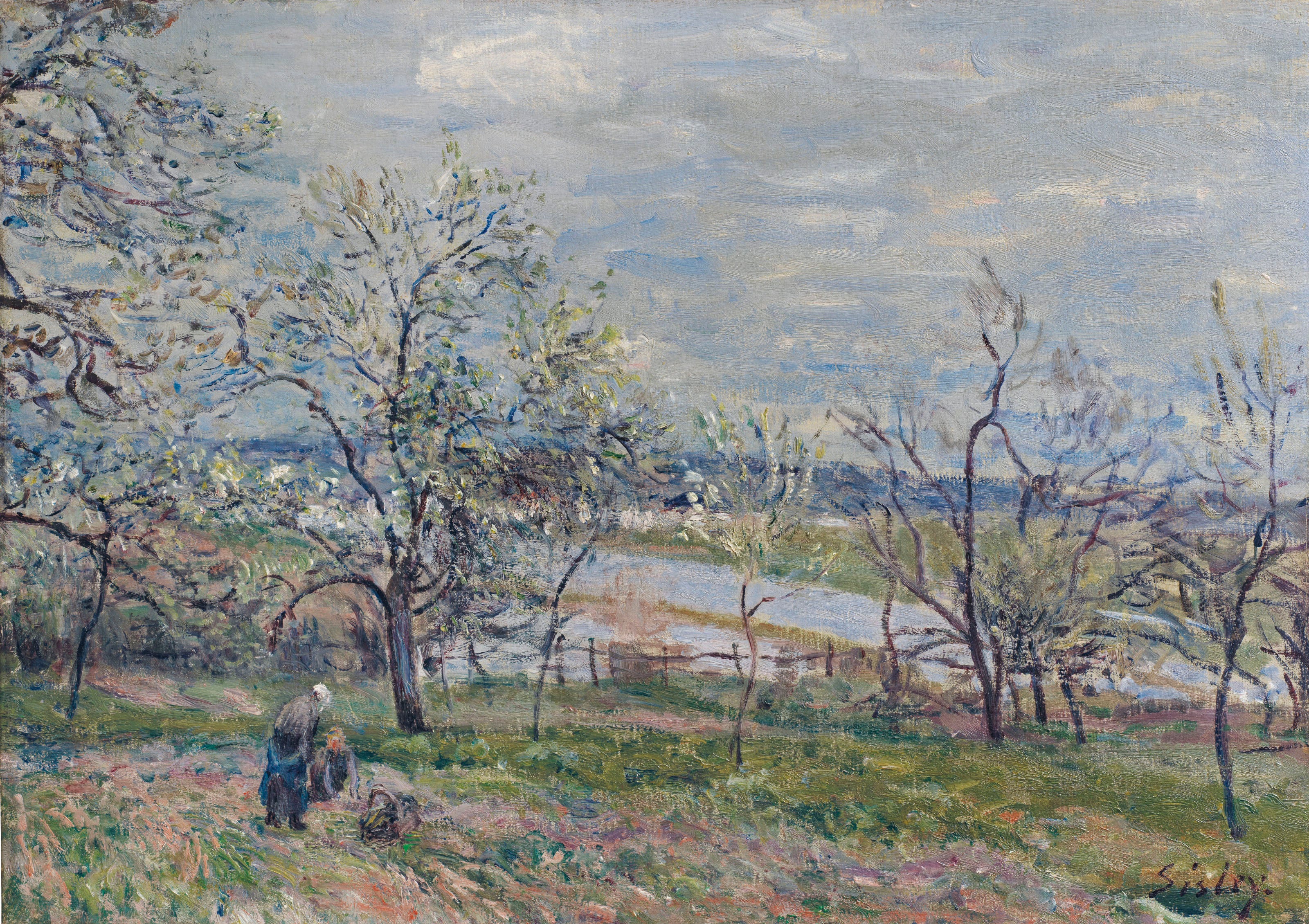 Reproduction du tableau « Printemps à Veneux-Nadon - Alfred Sisley » par Alpha Reproduction en peinture à l’huile