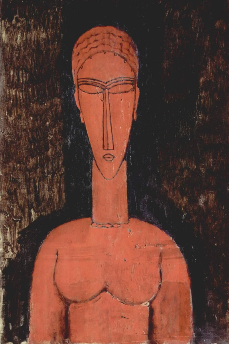 Suuri punainen rintakuva - Amedeo Modigliani