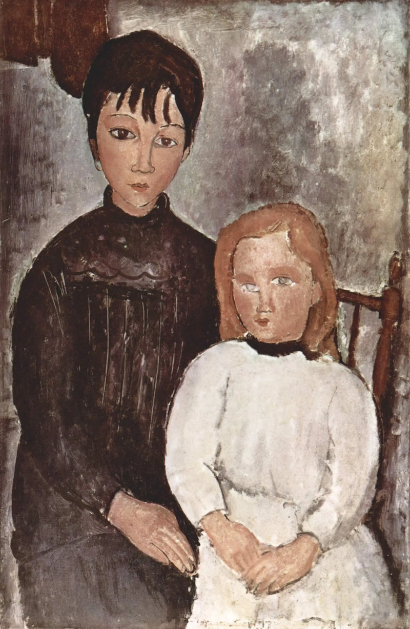 Kaksi Tyttöä - Amedeo Modigliani