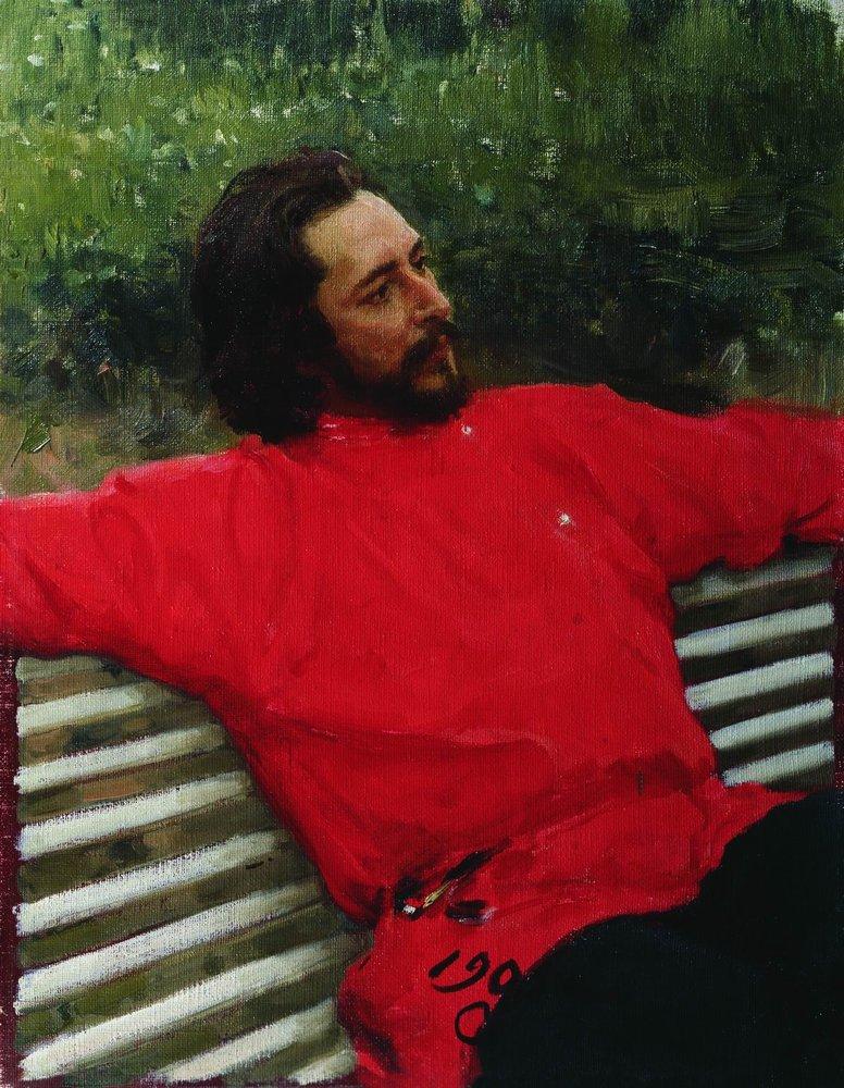 Portrait de l'écrivain Leonid Nikolaïevitch Andreïev (séjours d'été). - Ilya Repin