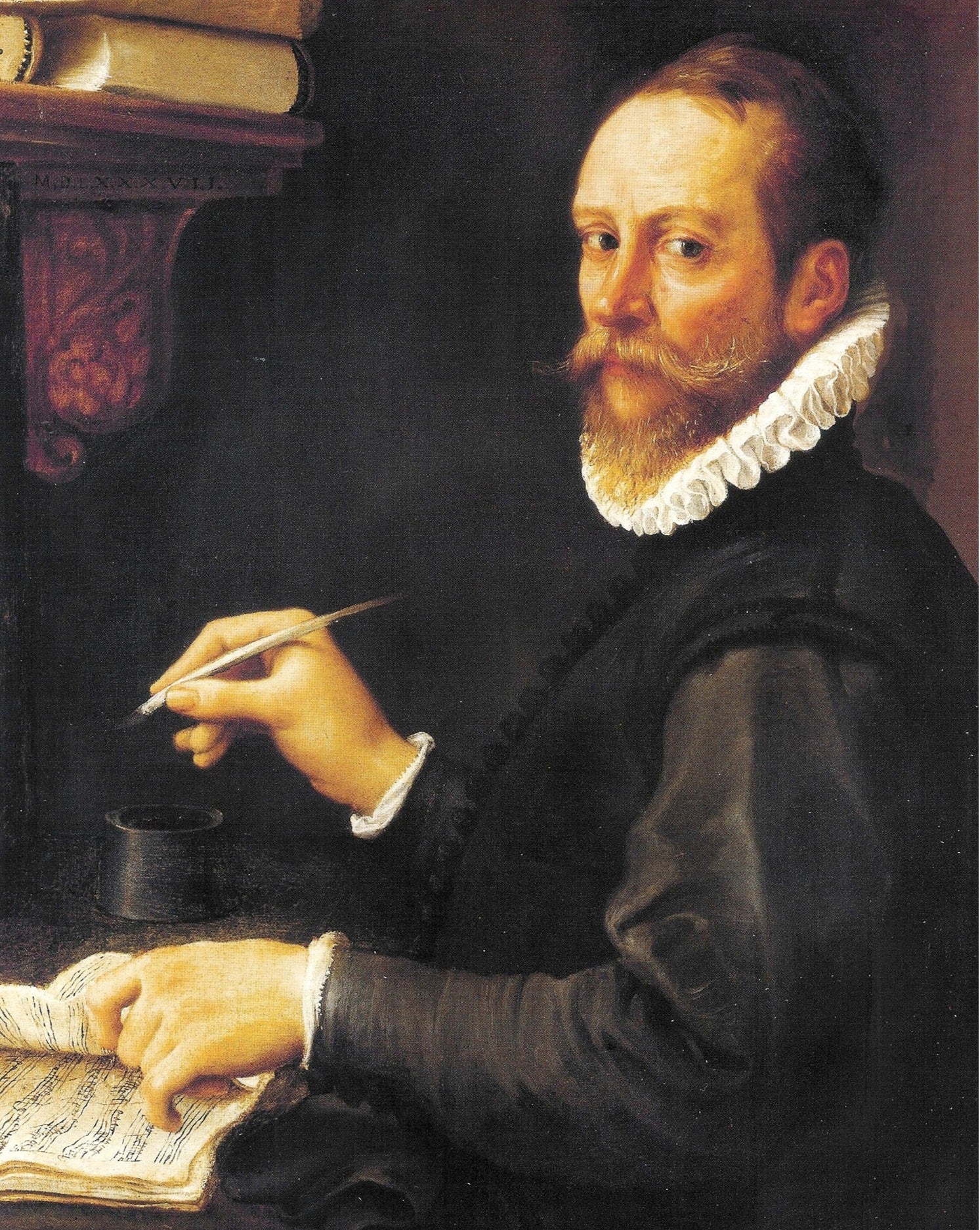 Portrait d'un musicien (portrait présumé de Claudio Merulo) - Annibale Carracci