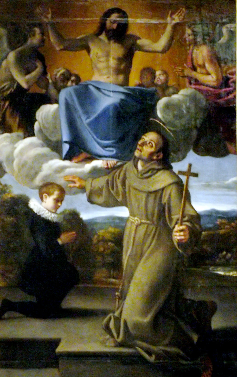 Saint Diego d'Alcalá esittää Kristukselle Juan de Herreran poikaa - Annibale Carracci