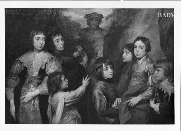 Famille d'Oliver St. John, comte de Bolingbroke (inscription dans le coin supérieur gauche) - Antoine van Dyck