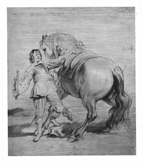 jeune officier tenant son cheval - Antoine van Dyck