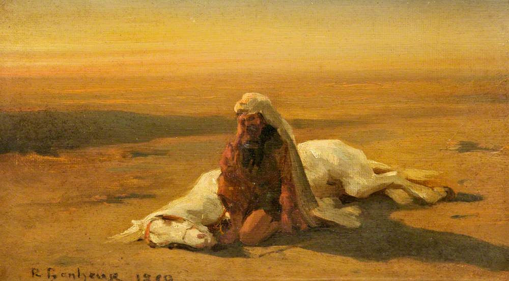 Arabe et un cheval mort - Rosa Bonheur
