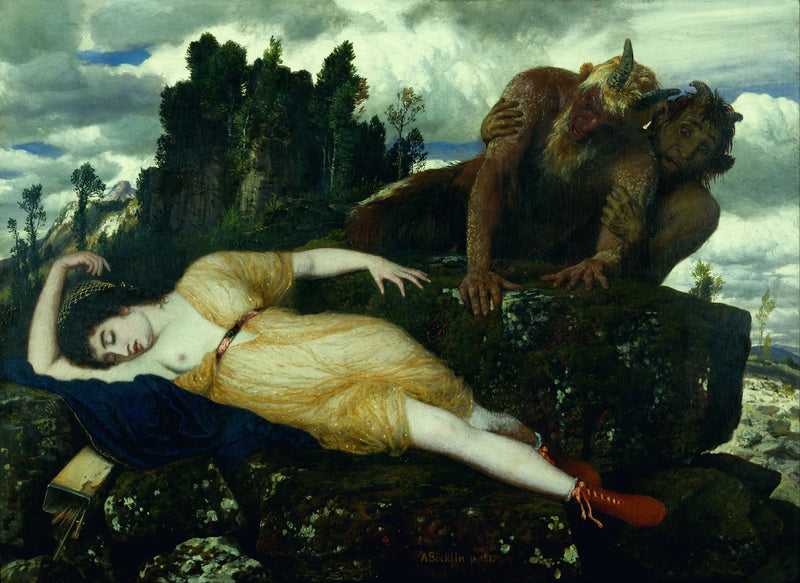 Diane unessa valvottuna kahden faunin toimesta - Arnold Böcklin