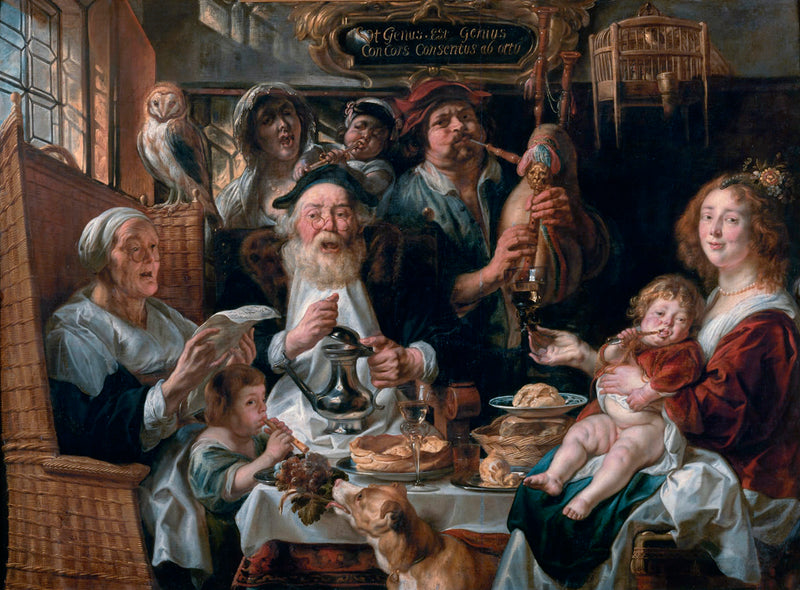 Les jeunes piaillent comme chantent les vieux - Jacob Jordaens1