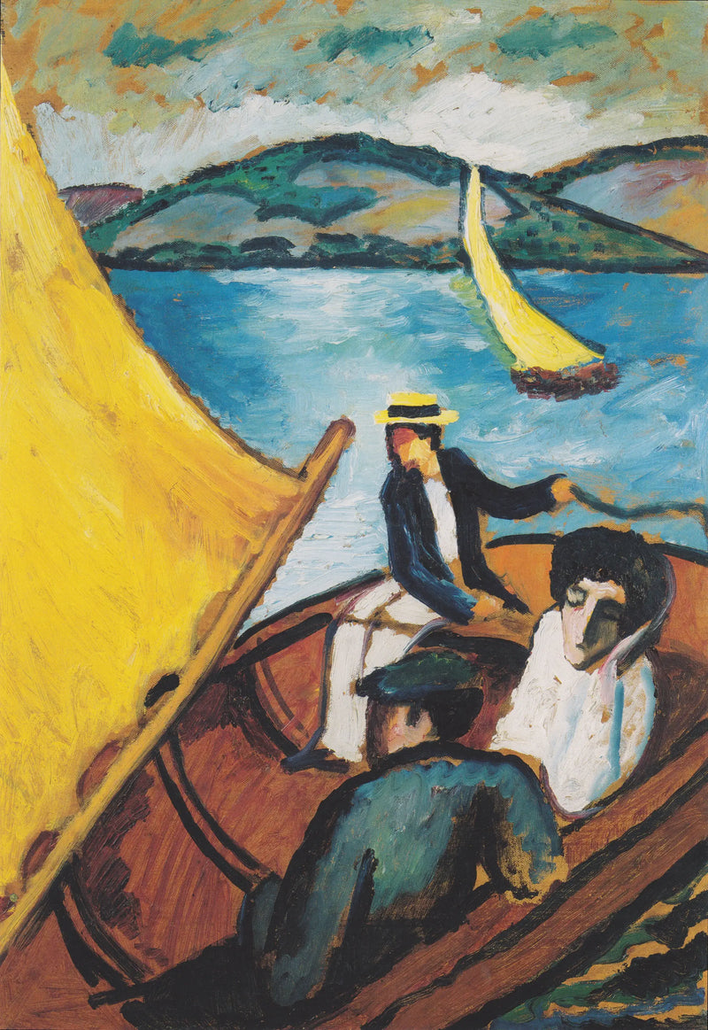 Purjevene Tegernseellä - August Macke
