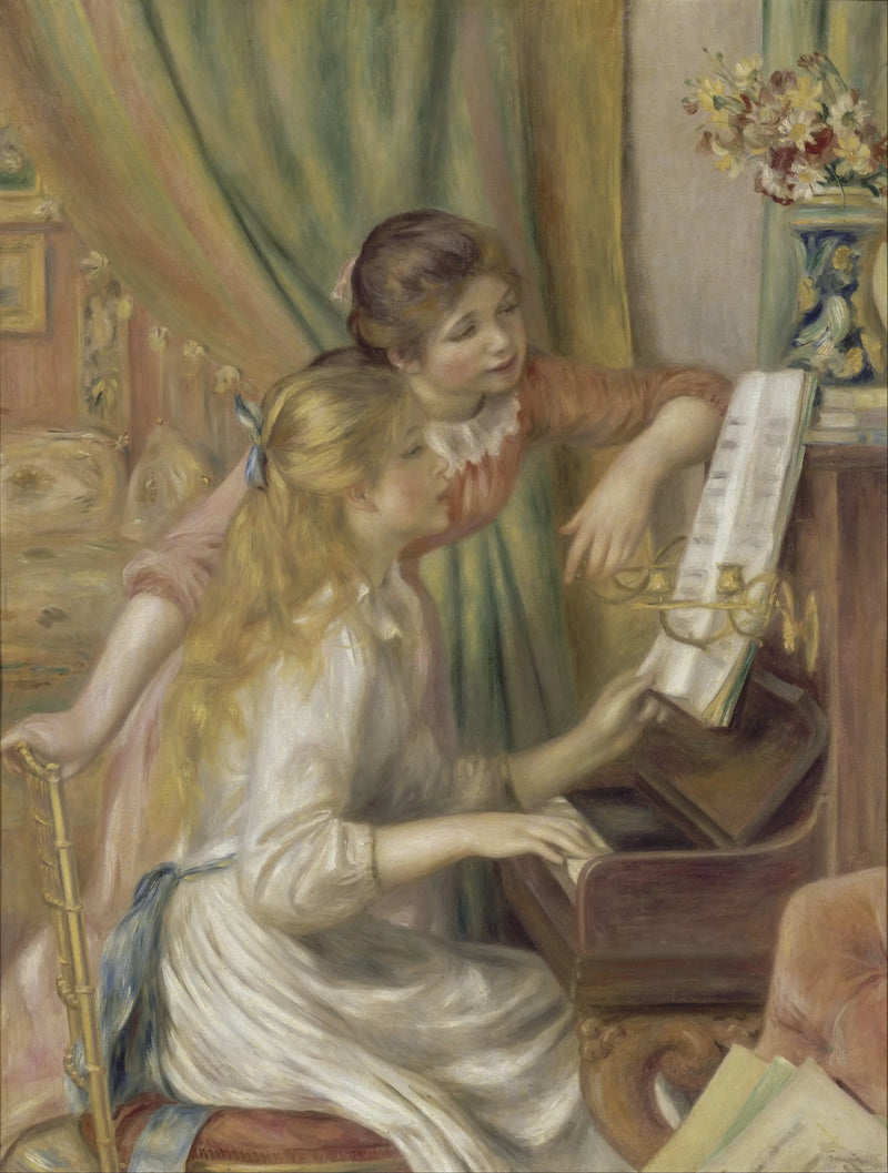 Nuoret tytöt pianolla - Pierre-Auguste Renoir