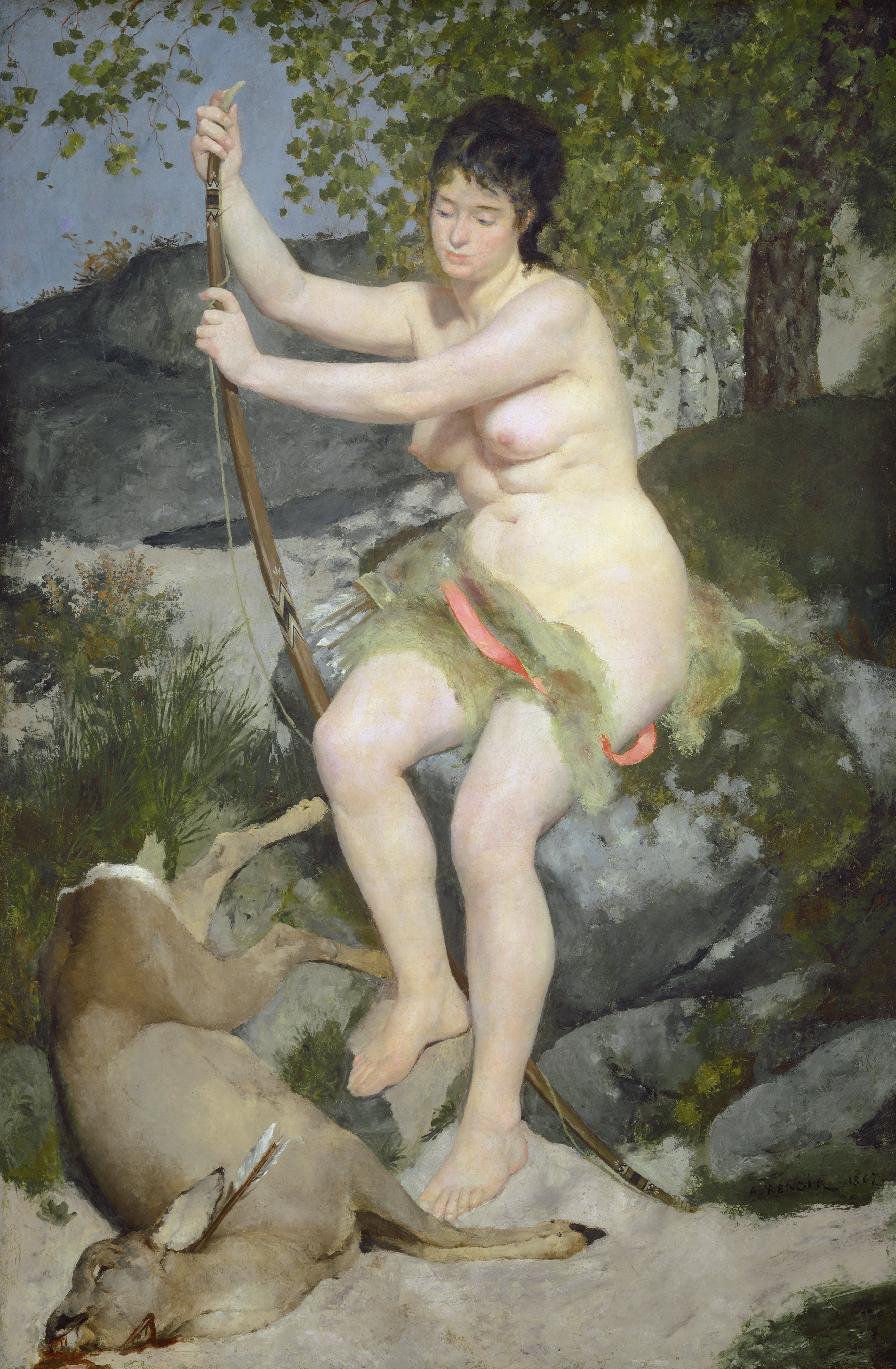 Reproduction du tableau « Diane chasseresse - Pierre-Auguste Renoir » par Alpha Reproduction en peinture à l’huile