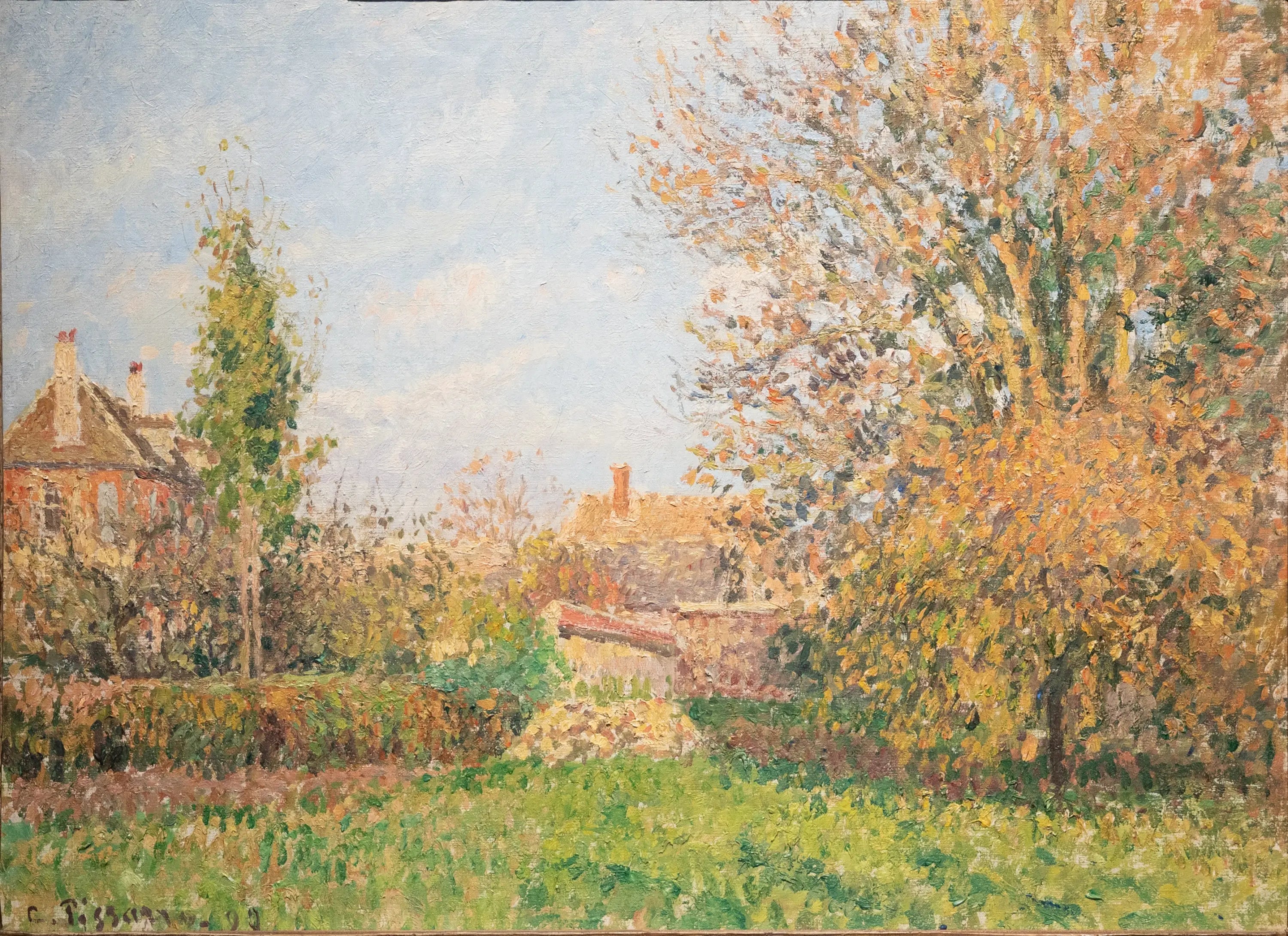 Reproduction du tableau « Automne à Eragny - Camille Pissarro » par Alpha Reproduction en peinture à l’huile