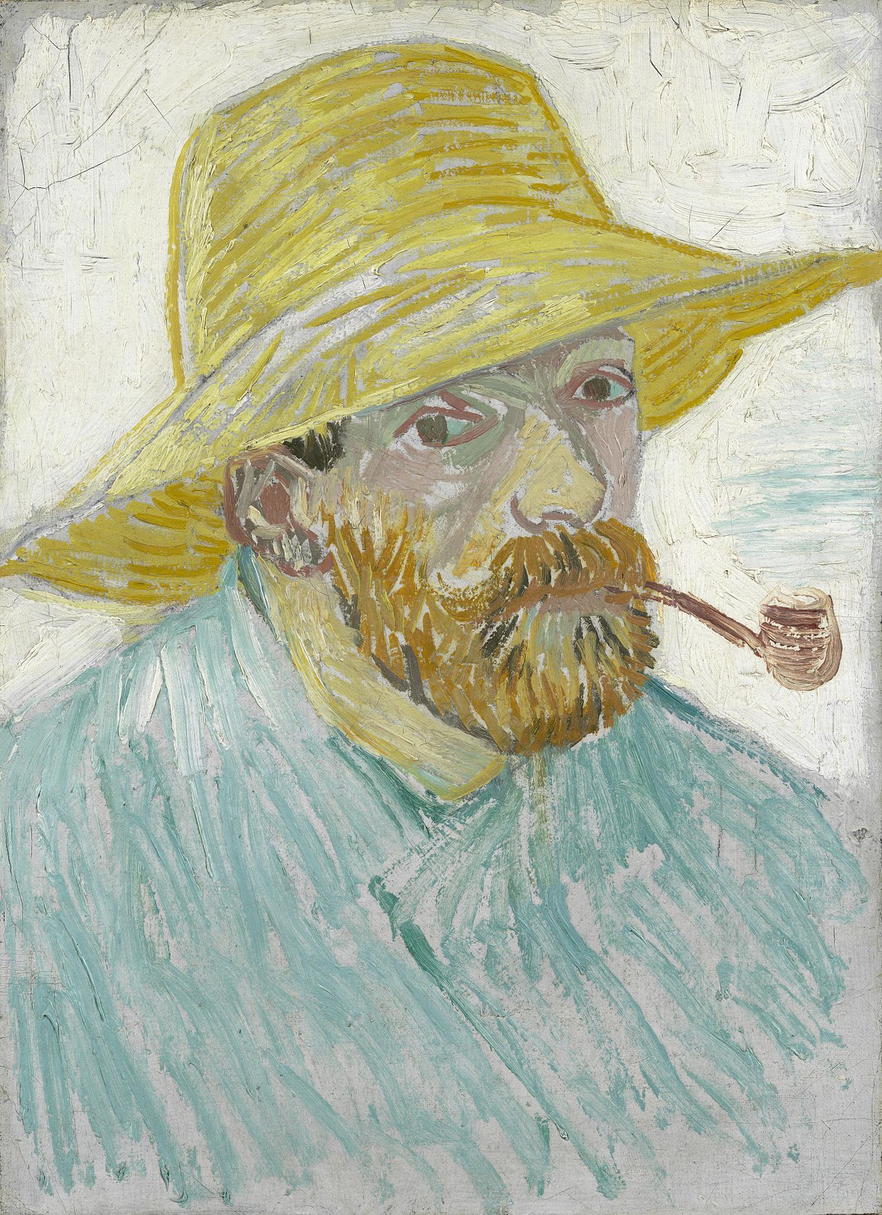 🎨 Omakuva olkihattu päässä ja piippu suussa – Vincent van Gogh