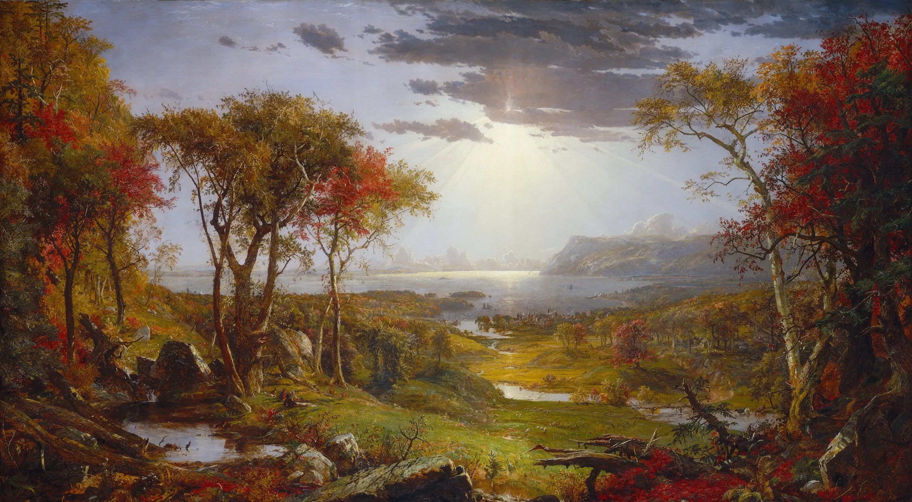 Automne - Sur la rivière Hudson - Jasper Francis Cropsey - Alpha Reproduction