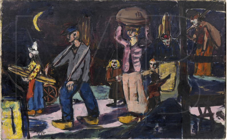 Bauernholzträger (Heimkehrende) - Max Beckmann