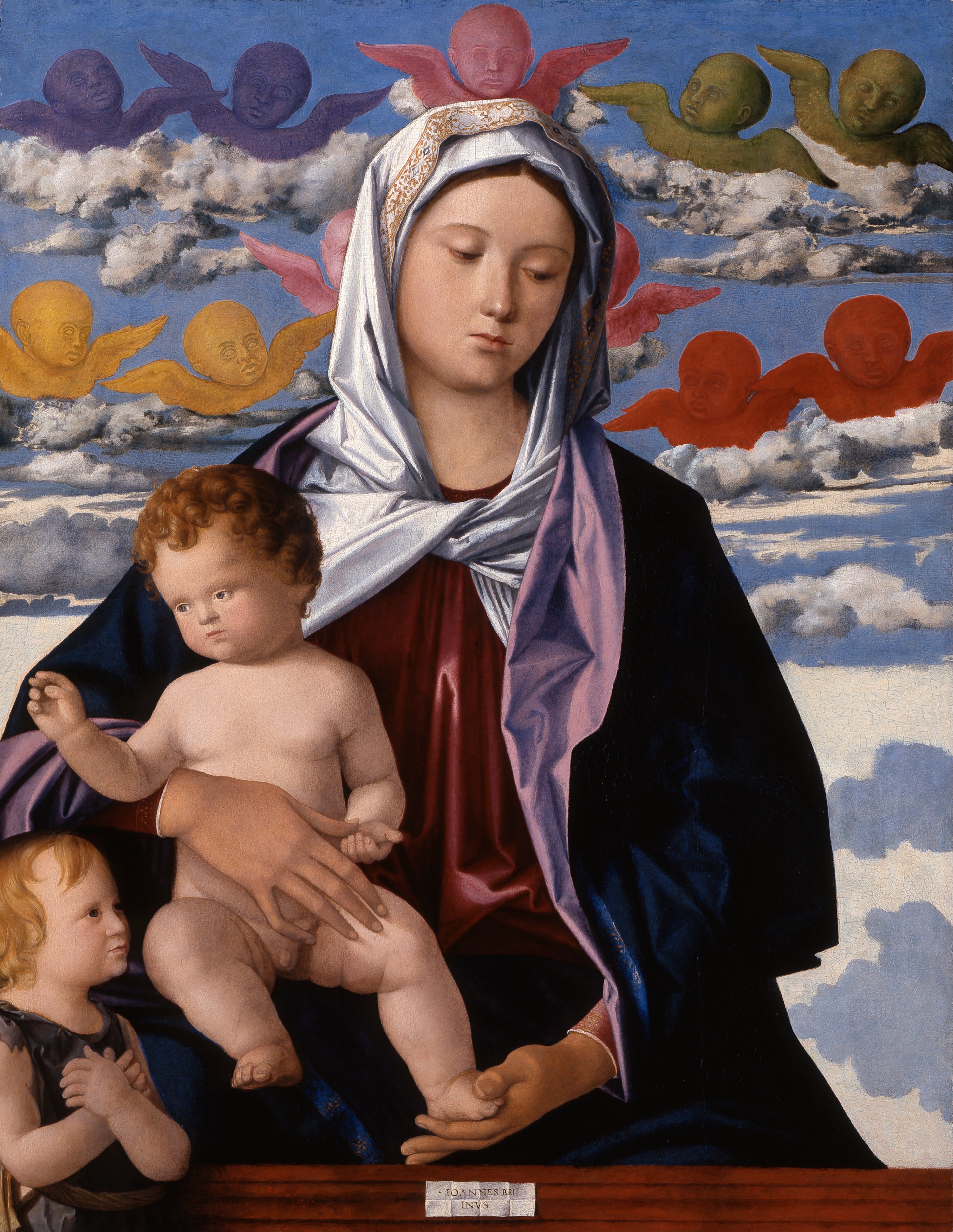 Vierge à l'enfant avec Saint Jean le Baptiste - Giovanni Bellini
