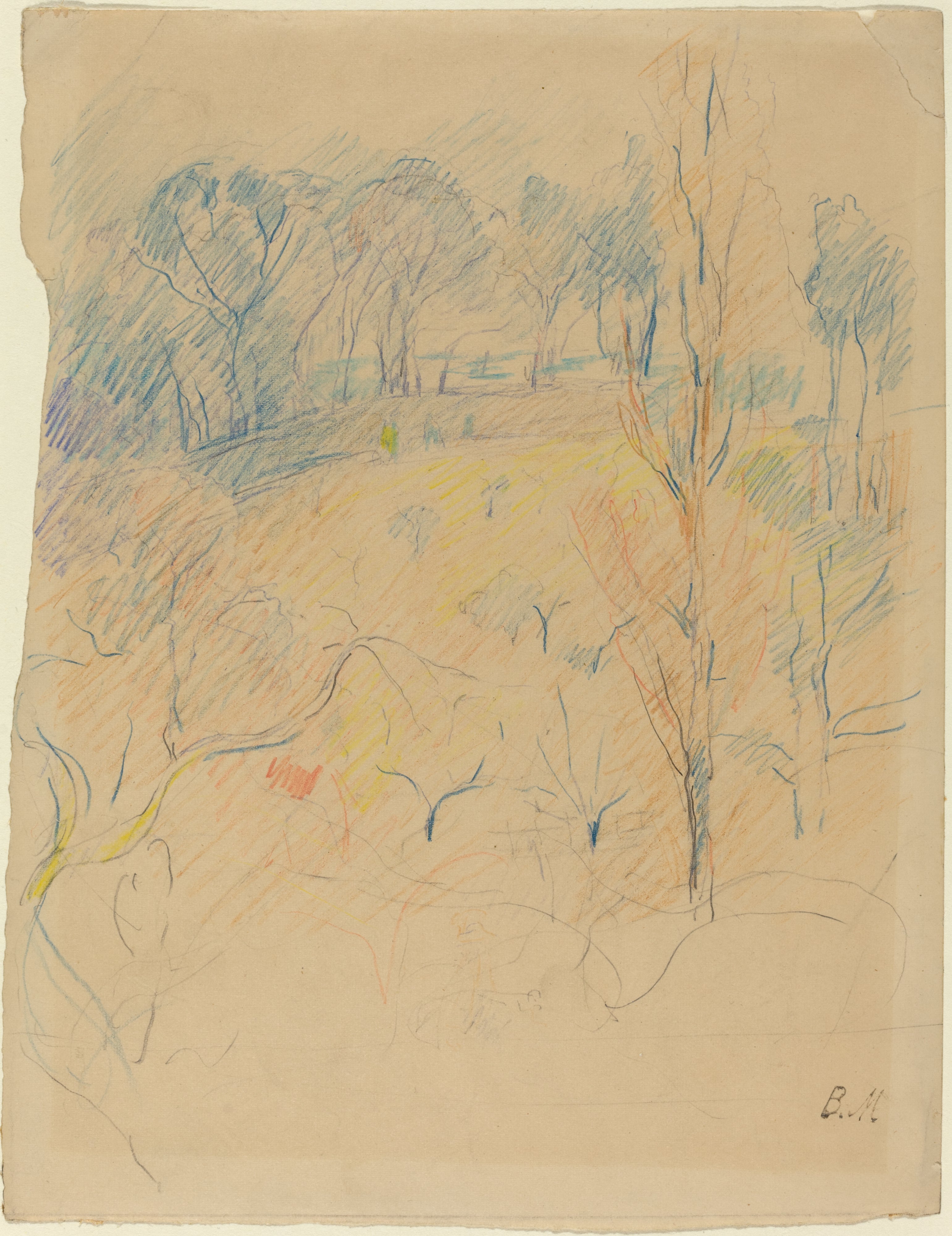 Reproduction du tableau « Paysage de printemps - Berthe Morisot » par Alpha Reproduction en peinture à l’huile