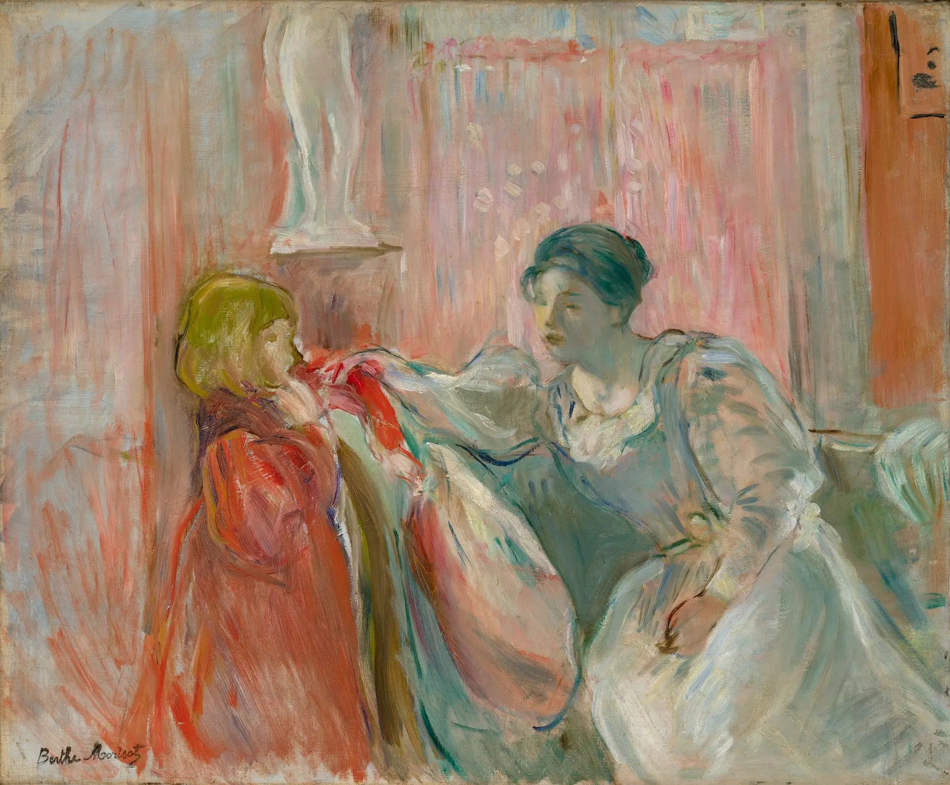 Reproduction du tableau « Jeune femme et enfant - Berthe Morisot » par Alpha Reproduction en peinture à l’huile