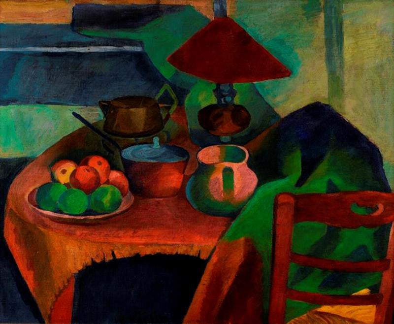 Nature morte à la lampe, Bohumil Kubišta, 1909