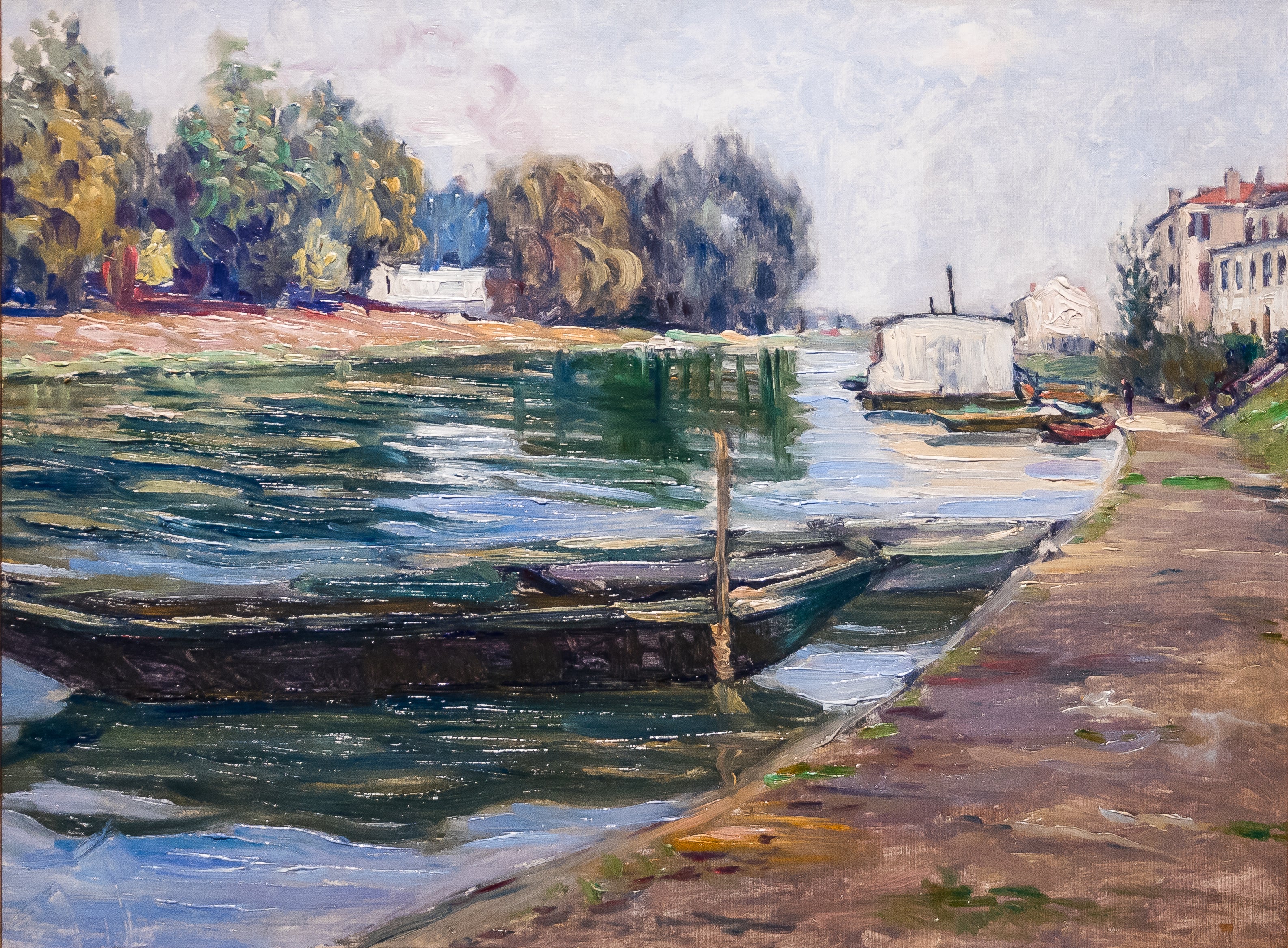 Reproduction du tableau « Bords de Seine - Gustave Caillebotte » par Alpha Reproduction en peinture à l’huile