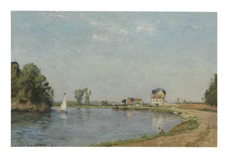 Joen rannat - Camille Pissarro