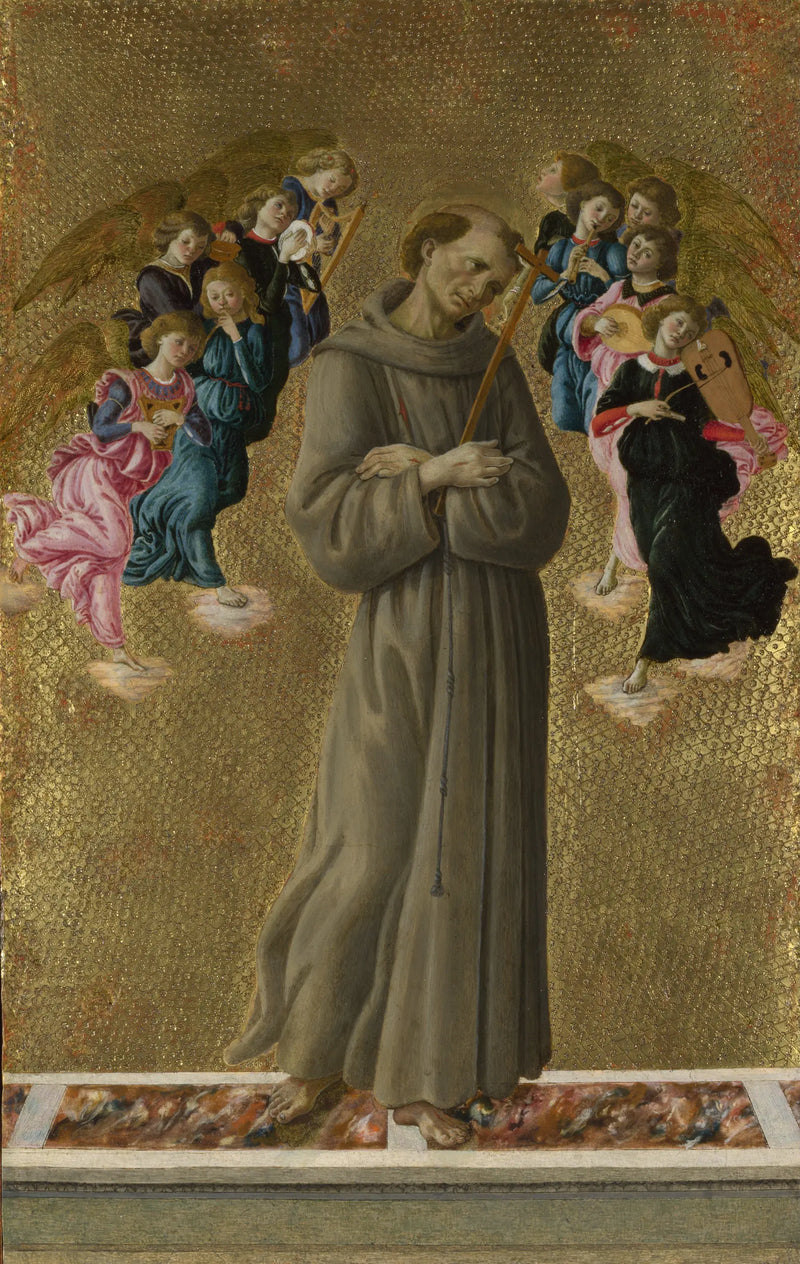 Franciscus Assisiensis enkeleiden kanssa - Sandro Botticelli