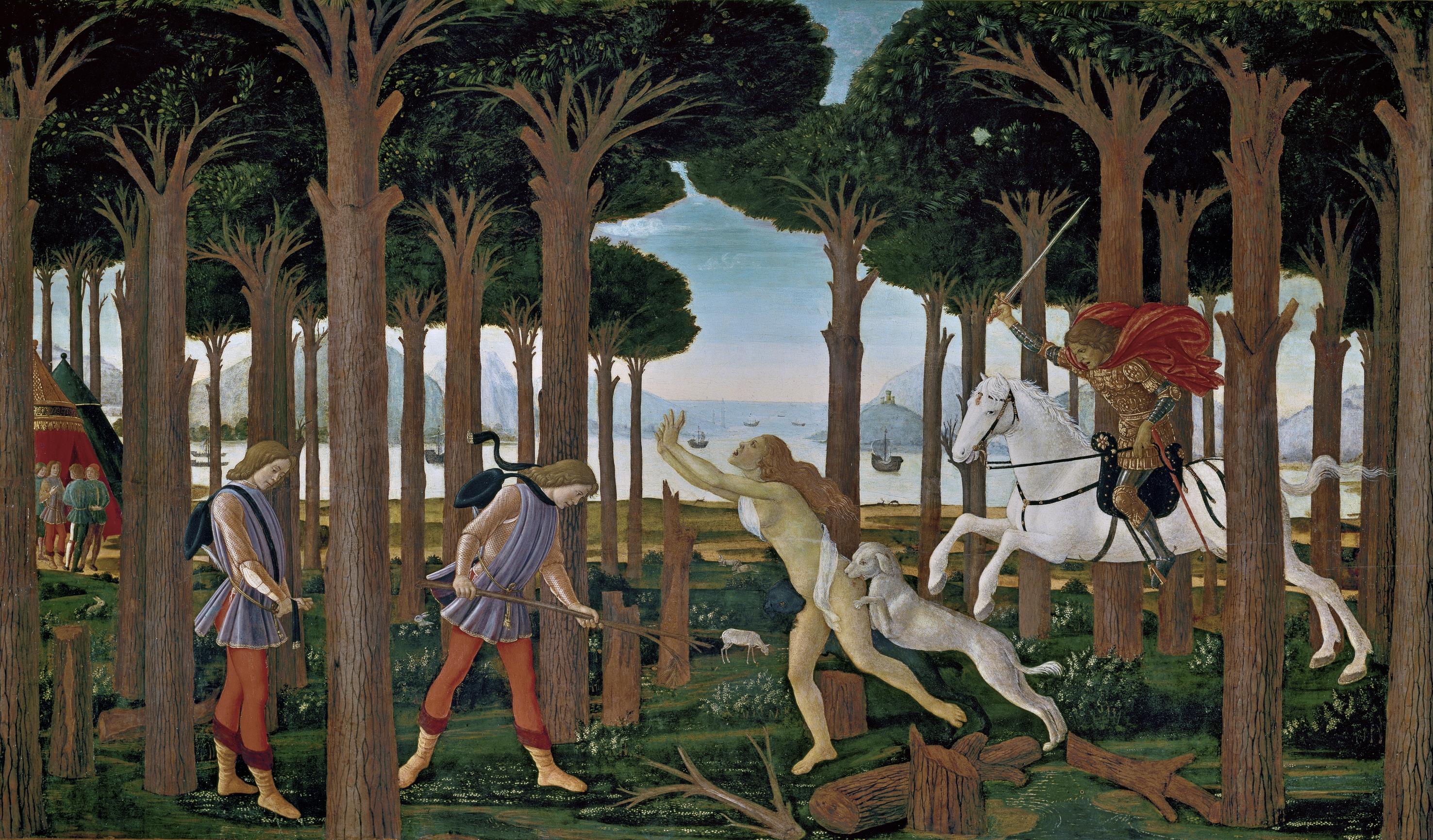 Nastagio degli Onesti - Sandro Botticelli historia