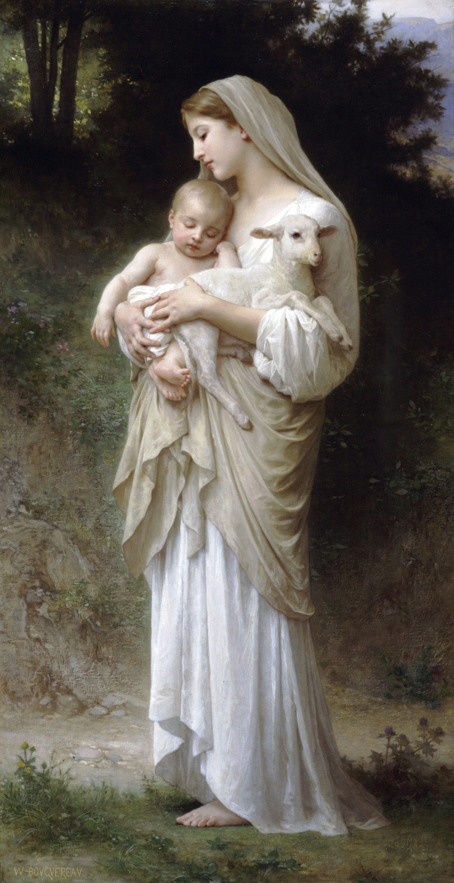 Reproduction du tableau « L'Innocence - Bouguereau » par Alpha Reproduction en peinture à l’huile
