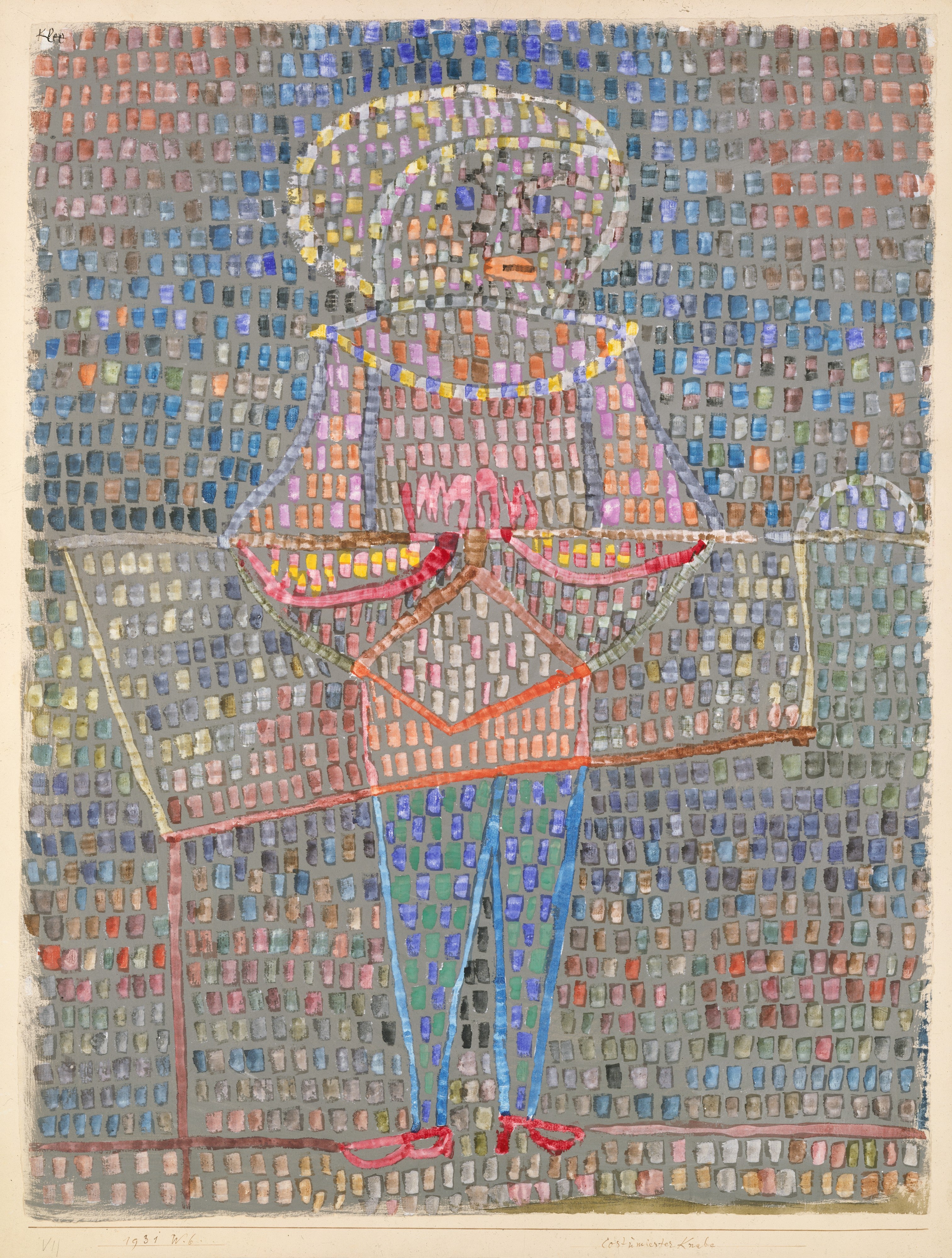 Poika naamiaispuvussa - Paul Klee