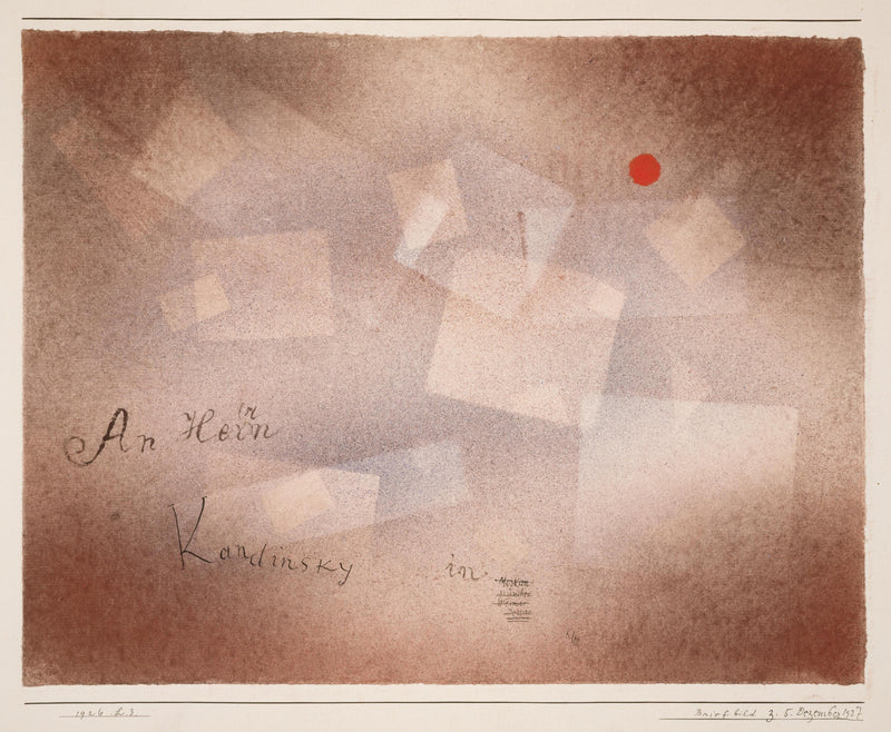 Peinture-lettre pour le 5 décembre 1927 - Paul Klee