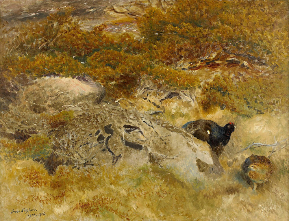 Maisema metsoineen - Bruno Liljefors