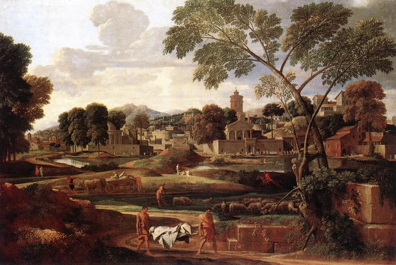 Maisema Phokionin hautajaisissa - Nicolas Poussin