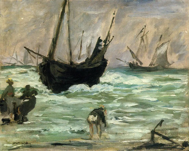 Lähestyvät veneet - Édouard Manet